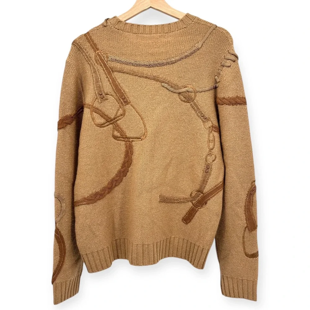 NWT‎ Ralph Lauren Collection Bridle Crewneck Wool Jumper Purple Label Size Large - Picture 13 of 15